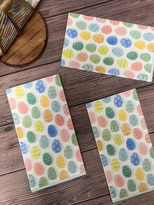 20张春季复活节餐巾纸，散装一次性春季花朵复活节兔子彩蛋图案，复活节彩蛋，复活节彩蛋，客用纸巾，手巾，家用/家庭/餐厅/浴室适用（复活节彩蛋） - 彩色 - 查看 4