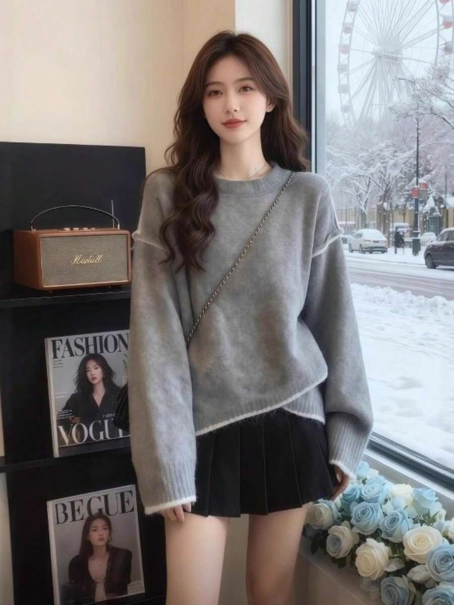 Women Sweaters - Xám - Xem 1