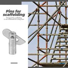 50 Piezas Pasador De Bloqueo Para Andamios, Conector De Junta De Andamio Móvil Pasador Bloqueo 1/2 Pulgada, Barra De Punto De Conexión De Junta Móvil Y Acoplamiento Con Seguros - Plateado - Ver 2