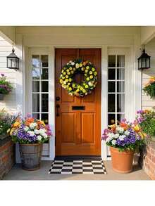 3PCS 13inch Artificial Daisy Bouquet, Spring Grass, Fake Plants Suitable For Wedding Decoration Brides Handheld Flower Materials Party Decoration Artificial Decorations New Year Decoration, Garden Decoration, Outdoor Decoration, Home Decoration, Valentine's Day Decoration - Color Mixing - View 8