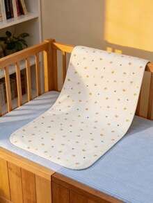 1片防水可水洗透气婴儿尿垫，四季通用高吸收性失禁垫，适用于新生儿护理和月经期，是理想的婴儿洗礼和家庭装饰礼物。 - 彩色 - 查看 1