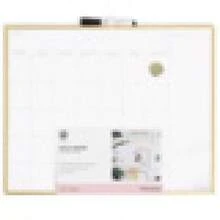 U Brands 16x20 Dry Erase Calendar Board Gold - 1 - 查看 2