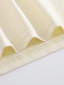 咖啡俱乐部图案T恤，女士休闲圆领短袖T恤，适合春夏穿着 - 杏色 - 查看 4