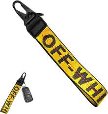 Car Keychain, Fabric Keychain Wrist Lanyard, Key Ring For Cars Keys Wallets Jeans Decoration, Car Accessories (Black) - 黃色 - 查看 8