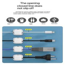 Magnetic Desktop Cable Organizer, Data Cable Holder, Bedside Charging Cable Clip, Wall-Mounted Cable Clips - Multicolor - View 4