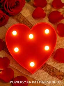 1pc LOVE Letter Shaped Home Decor Night Light, Indoor Bedroom Decor Heart-Shaped Night Lamp, Bedside Decor, Room Wall Decor Light, Suitable For Valentine's Day, Mother's Day Decor, Wedding Party Decor, Gift For Loved Ones - Yellow - View 16