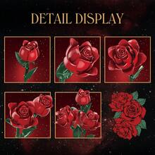 546/585片玫瑰花积木套装 - 植物系列 DIY 人造花，适用于家居装饰，适合情人节、周年纪念日和生日 - 彩色 - 查看 4