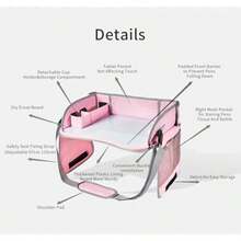Bandeja de aje para Niños Pble Bandeja para ento Coce Mesa de Cputadora con Soporte para ad ajes por Carretera para Coce Aón - Rosa - Ver 7
