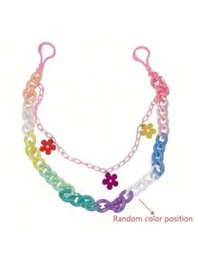 1 件装多功能嘻哈裤链，ins 网红彩虹树脂裤链，朋克风可拆卸链