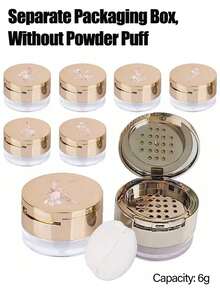 Barattolo da viaggio ricaricabile per cipria con specchio - Contenitore per cipria compatta, coperchio a scatto e design con iniziale da 26 lettere, scatola di imballaggio, strumento cosmetico, motivo floreale rosa per uso on-the-go - Idea regalo perfetta per San Valentino, Distributore di cipria portatile, Barattolo da viaggio per cipria, Distributore di cipria elegante, Adatto come regalo per amici, famiglia, colleghi, compagni di classe e persone care - Multicolore - Visualizzare 1