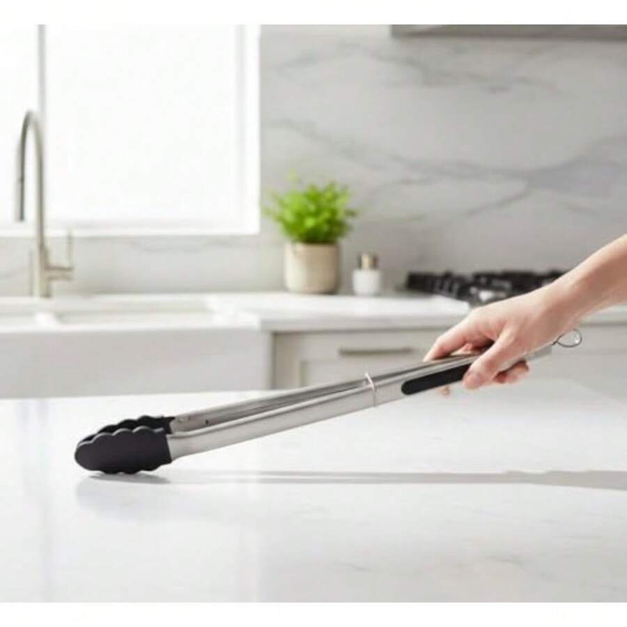 CYPNPinzas de Cocina Profecionales de Acero Inoxidable para Barbacoa Parrilla Ensalada Pinzas de Servir de 41 cm con Mango Antideslizante y Puntas de Silicona Resistente al calor Utensilios de Cocina.Fashion - 224521004 - Ver 1