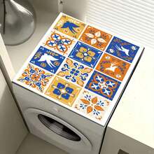 1pc Colorful Tile Pattern Design, Silica Gel Washing Machine Dryer Top Cover Pad, Anti-Slip, Suitable For Laundry Room, Bathroom, Home Decor - Multicolor - View 15