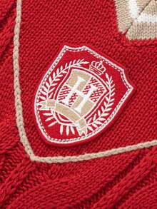 Balabala Suéter tejido para niño preadolescente, jersey de primavera con capas - rojo chino - Ver 11