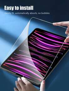 2片装9H硬度钢化玻璃屏幕保护膜，防爆、防刮、易贴，兼容Galaxy Tab S9/S8/S7/S9FE/S10+/S10 FE/A9/A9+/S8+/S9+/S11 12.4英寸/兼容iPad Air Pro 11/13英寸（第5/6/7/8/9/10/11代，2025/2024款）/兼容小米Redmi/兼容华为MatePad/荣耀办公护眼膜 - 無色 - 查看 8