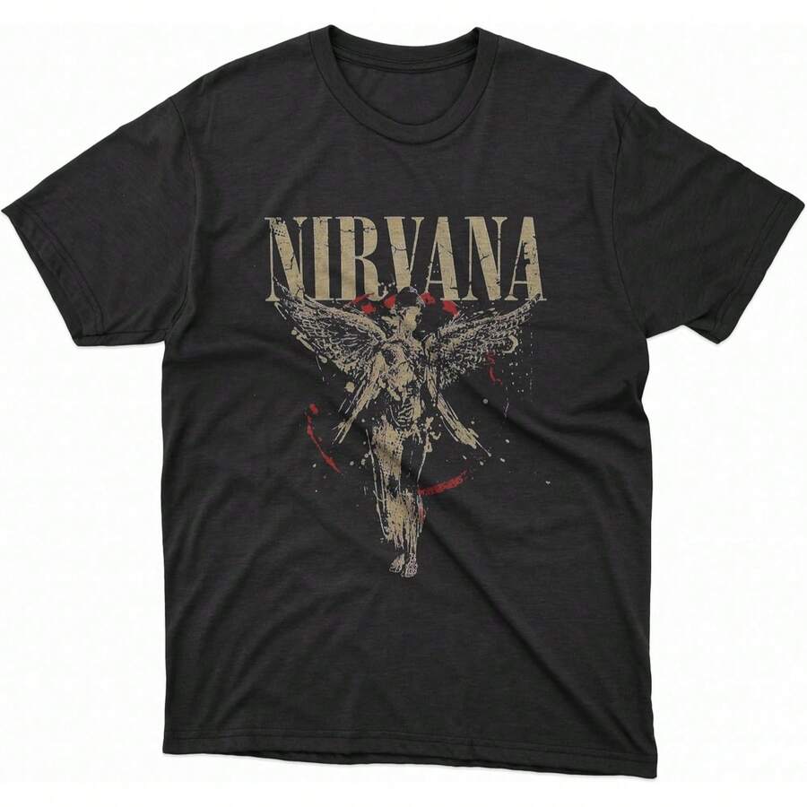 Grayce Nirvanas™ In Utero Angel Splatter T-Shirt - By Nirvanas™ Splatter (US, Alpha - Black - View 1