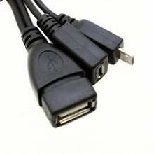 2-In-1 OTG USB To Micro USB Splitter Adapter Compatible With Fire Stick 4K/Fire TV, Android Phones/Tablets, Durable Tech Accessory - Black - View 3