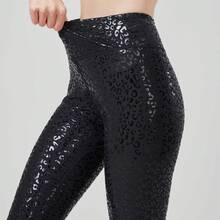 钢管舞裤，防滑空中舞蹈粘性紧身裤，硅胶耐磨打底裤，夜店舞蹈服 - 黑色 - 查看 3