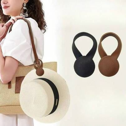 1pc Wall-Mounted Hat Rack - , Portable Hands-Free Hat Storage Rack, Suitable For Travel, Available In Coffee And Black, Minimalist And Fashionable Design, Can Be Used As Wallet And Handbag Accessory, Hat Hook, Travel Accessory, Modern Accessory, Smooth Surface, Multifunctional Accessory, Essential For Travel Enthusiasts