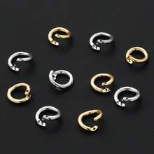 5/10pcs 8mm Copper Open Jump Rings, Half Closed Opening Ring, Bracelet Necklace Connecting Buckle Ring For Jewelry Making
