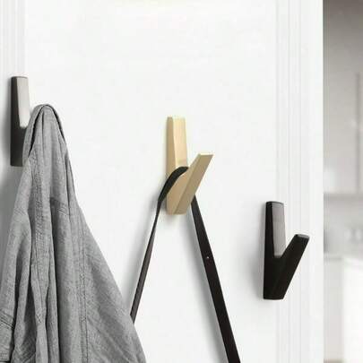 1pc Wall Hook - Multifunction Closet Organizer For Bathroom And Hallway, Stylish Coat Hanger And Towel Hook, Creative Key Holder, Hat & Bag Organizer, Space Saving Home Decor And Kitchen Hook Suitable For Entryway, Mudroom, And Dorm Rooms, Durable Metal Finish, Easy Install, Modern Minimalist Design For Chic Outfits And Daily Essentials Storage