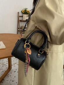 Mini Handbag Pillow Bag, New Lipstick Bag, Fashion Versatile Shoulder Bag, Commuter Bag - Black - View 3