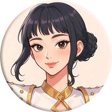 1pc HUNTRIX Witch Hunting Kpop Cartoon Metal Badge, Keychain, Mirror, Pendant, Accessories