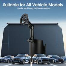 二合一车载杯架兼磁吸手机支架，360度旋转，通用饮料支架 - 車上水杯手機支架 - 查看 5