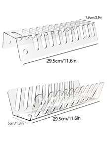 1pc Acrylic Hat Rack, Clear Baseball Cap Display Holder, Holds Up To 9 Hats, Transparent Acrylic Hat Storage Rack, Suitable For Wardrobe And Shelves, Ideal Hat Accessory - Transparent - View 10
