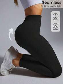 Set Of 3 Ribbed High-Waisted Leggings In High-Compression Polyamide - Pto/Cafe/Marinho - 查看 2