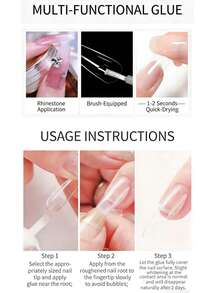 3bottles/5bottles,7g/ Pack Nail Glue,  Beauty Nail Art Glue, Sticker & Crystal Strong Lasting Nail Glue,Valentine's Day Gift! - 5 chai - Xem 7