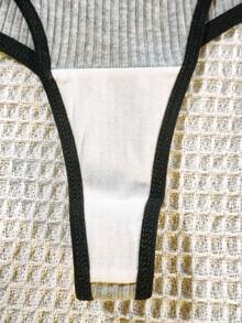 3条装女士性感中腰丁字裤，超薄柔软舒适 - 彩色 - 查看 5