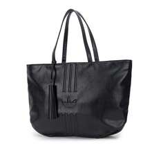 Adidas NEWY MKF 女士单肩托特包，简约休闲通勤户外旅行手提包 - 黑色 - 查看 1