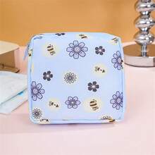 1pc Cute Minimalist Sanitary Pad/Tampon Storage Bag, Cosmetic Organizer Pouch, Portable Large Capacity Menstrual Pad Bag - Multicolor - View 9