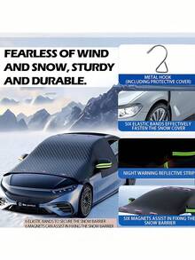 Upgraded Thickened Car Cover, 4-Season Universal Car Sunshade, Waterproof, Dustproof, Anti-UV, Snow And Dust Proof Car Cover - Fits All Models - Made Of Oxford Cloth, UV-Resistant, Snow-Proof, Easy To Install, , Ensure Driving In Winter. Flexible Design, High-Quality Materials. Reliable Car Windshield Snow Cover. [Must-Have For Every Household] - Multicolor - View 5
