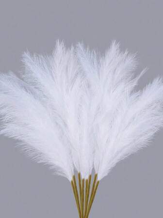 40pcs Artificial Pampas Grass, 21.27 Inches (54 Cm) High. Fluffy Silk Artificial Pampas Grass Flowers. They Are Bohemian Style Decorations. They Are Suitable For Decorating Home, Living Room, Kitchen, Wedding, Vase, Bedroom, Room, Garden,Valentine's Day