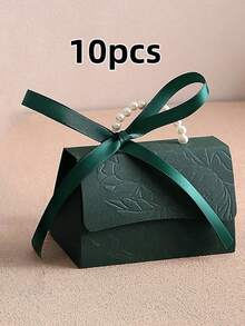 10个粉色珍珠纸礼盒，适合用作婚礼回礼、伴娘礼物、派对礼物，配有丝带，是情人节、新娘送礼会、婴儿送礼会及其他特殊场合的理想礼物。 - 彩色 - 查看 14