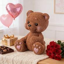 Wax Product Mold Cute Bear With Heart Paw Silicone Mold - DIY Aromatherapy Wax Melts & Decorative Candles Tool, Ideal For Valentine's Day, Mother's Day, Christmas, Birthday & Anniversary Decor/Gifts, Reusable Easy Demold - Seated Bear With One Clenched Fist Mold - View 4