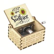 Unique Hand-Cranked Wooden Music Box - No Battery Needed, Perfect Gift For Any Occasion Such As Valentine's Day, Back To School, Easter, Etc. - Multicolor - View 14