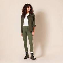 Women's Lace-Up High Top Combat Boots - Retro Non-Slip Chunky Sole Waterproof Ankle Boots - màu xanh lá - Xem 3