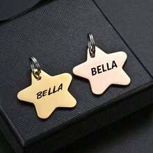 Customized Pet ID Tag, Cat & Dog Tag, Personalized Cat & Dog Puppy Pet Name Pendant, Collar Pendant, Pet Accessory Skeleton Paw Print Pendant, Perfect Pet Gift, Suitable For Outdoor, Wedding And Party, Prevent Pet Loss! - 彩色 - 查看 5