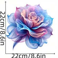1pc Iron On Heat TranfersVibrant Rose Heat Transfer Decal Patch - Durable, Washable & Easy To Iron - Perfect For DIY T-Shirts, Sportswear, Jeans, Backpacks, Handbags, Pillows, Retro Baseball Caps - Ideal For Holiday Decorations, Clothing Decoration|Vibrant Decal Design|Durable Plastic Patch, T Shirt Decals - L - 查看 2