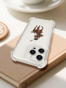 Polo-Playing Bear Design Phone Case With Reinforced Corners For Impact Protection. Compatible With IPhone 17/AIR/XSMAX/XR/11/12/13/14/15/16E/Pro/Promax/PLUS/MINI,  Reno//A Models. Shockproof, Drop-Resistant, And Stain-Resistant. Ideal For Personal Use Or As A Gift, Perfect For Valentine's Day, Thanksgiving, Halloween, Christmas, New Year's, And All Festive Occasions. - 無色 - 查看 5