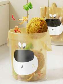 50 túi rác dày dặn, kiểu dáng áo vest, túi đựng rác gia đình di động, họa tiết chó hoạt hình dễ thương, túi rác nhà bếp cỡ lớn, thích hợp đựng rác thải thực phẩm, tiết kiệm và thiết thực, túi vệ sinh, thích hợp làm quà tặng ngày Valentine. - Nhiều màu - Xem 6