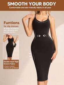 女士吊带紧身连衣裙，显瘦塑形