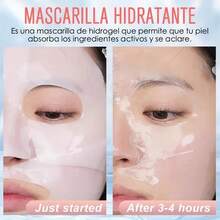 Mascarilla facial reafirmante de colágeno (4 unidades por caja) - Mejora la elasticidad de la piel, reduce líneas finas y arrugas, y proporciona hidratación duradera. Es el regalo ideal para estudiantes o amigos, cuidado de la piel y del rostro. - Collagen - Ver 5