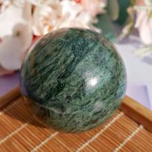 1个随机天然玉球，手工绿玉、蜡苹果玉、黑玉、冰玉水晶占卜球，水晶收藏品，灵性能量装饰，家居装饰，派对装饰，场景装饰，桌面装饰，水晶摆件，脉轮装饰，水晶疗愈礼物，生日礼物，有助于解决问题和消除负面想法，促进做梦和梦境回忆，带来平衡、公正、谦逊、勇气、智慧和慈悲。 - 水晶球 - 查看 19
