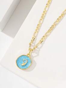 1pc Limited Edition Classic European Style Copper Mermaid Pendant Necklace, Suitable As Gift For Christmas, Thanksgiving, Halloween, Mother's Day, Valentine's Day, Friends, Communion, Daily Wear And Prayer - Yellow Gold - View 5