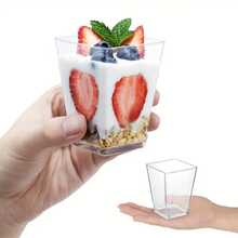 10/25/50pcs 5oz Dessert Cups, Mousse Cups, Ice Cream Cups, Jelly Cups, Birthday Cake Baking Containers, Yogurt Pudding Cups, Party Cups, Suitable For Western Restaurant Desserts, Cafe Pairings, Coffee Mousse , Great For Birthday Parties, Weddings, Holidays - Multicolor - View 6
