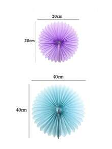 Bộ 30/12/6/18 chiếc quạt giấy cầu vồng màu pastel trang trí tiệc, quạt giấy treo tường 8 inch, thích hợp cho văn phòng, trường học, nhà cửa, các bữa tiệc khác nhau, màu sắc ngẫu nhiên. - Nhiều màu - Xem 2