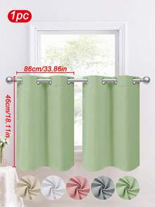 1 tấm rèm cản sáng cao cấp, màu trơn, rèm cửa sổ nhỏ nửa chiều cao, thiết kế đục lỗ, chống tia UV, chất liệu polyester, kiểu treo thanh ngang, dễ dàng lắp đặt, cản sáng quanh năm, phù hợp cho nhà bếp, phòng khách, văn phòng, rèm trang trí 100% polyester. - Nhiều màu - Xem 32